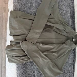 Olive Green Zip-Up Jacket